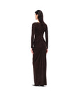 OUDE WAAG 25 Autumn and Winter Knot Stretch Velvet Dress OW-OW-25AW-DS15T1GR590-ML Dark Green